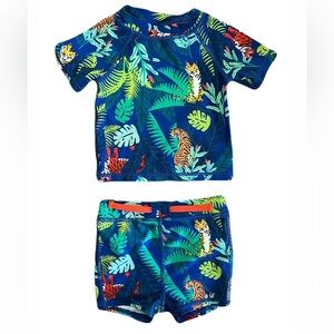 Tucker & Tate Tropical Leaf Tiger Swim Set